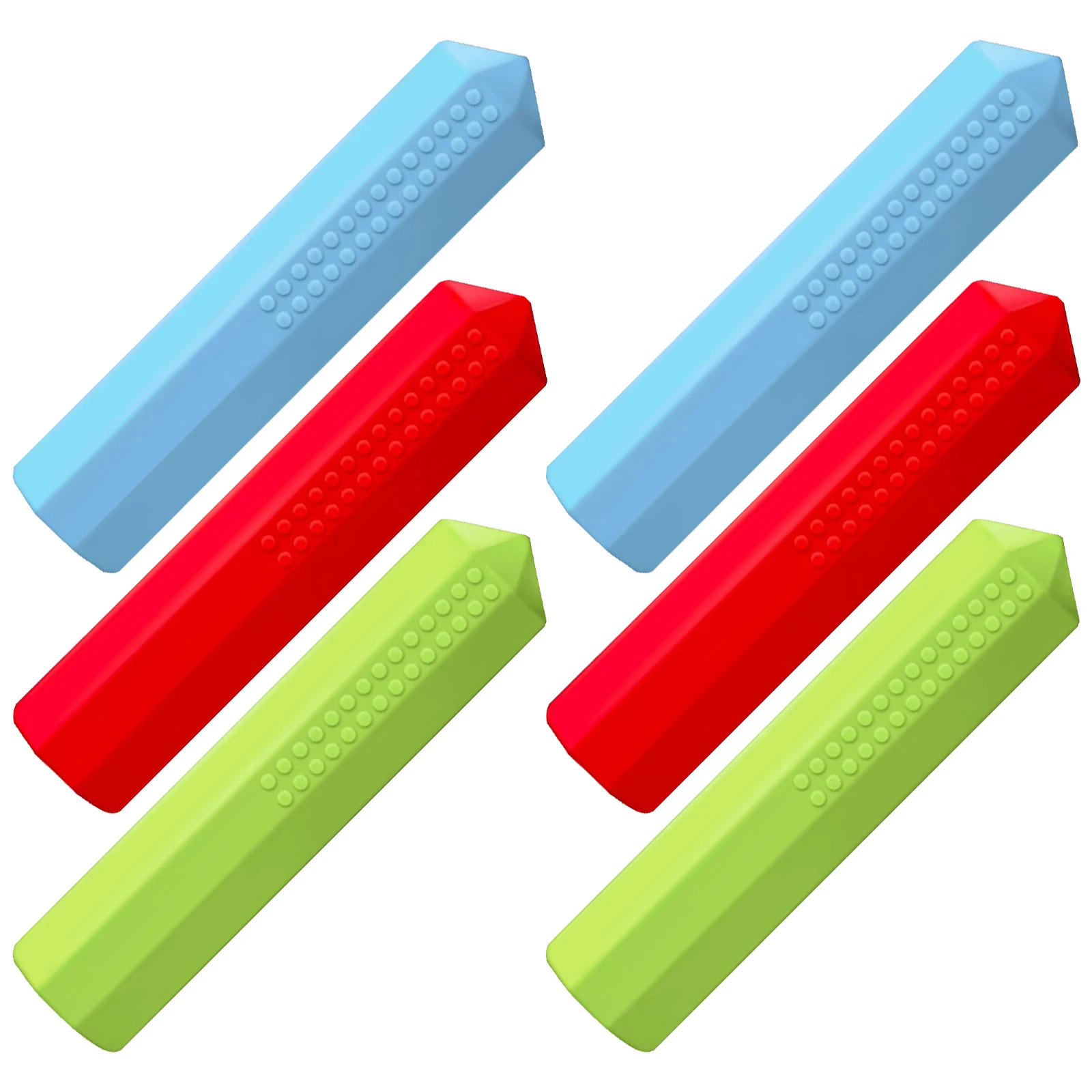 6 pezzi di protezione per punta di matita in silicone, topper per matita masticabile sensoriale per supporto per autismo, scrittura, design dei cartoni animati