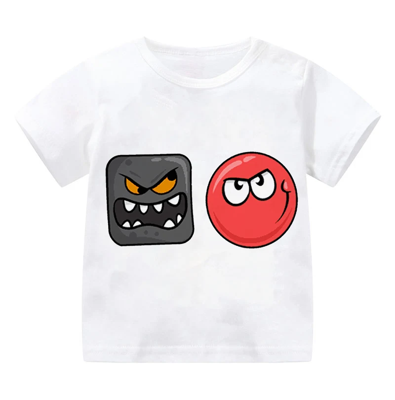 Cute Funny Boys T-Shirts Gift Game Shop Red Ball 4 Cartoon Print Tshirts Fashion Casual Baby Tshirts Short Sleeve Hip Hop Tops