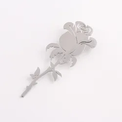Rose Flower Women Gift Fashion Brooch High Quality Lover Stainless Steel Brooch
