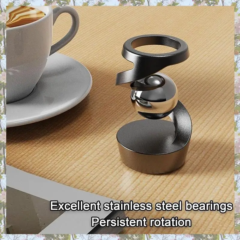 T84C-Desktop Hangende Gyroscoop, Zwaartekracht Tartend Kinetisch Bureau, Stress Relief Kinetische Sculptuur Aluminium Roterende Gyro