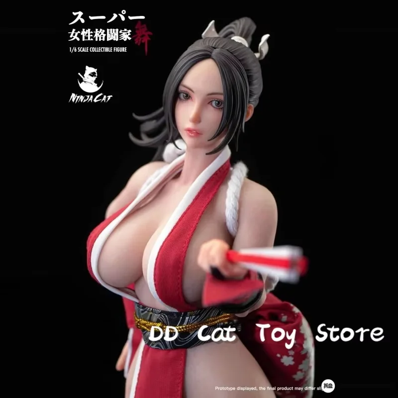 Auf Lager Ninja Katze 1/6 N001 Weibliche Kämpfer Mai Shiranui 12'' Weibliche Bewegliche Skala Sammeln Action Figur Modell Spielzeug Weihnachten geschenk