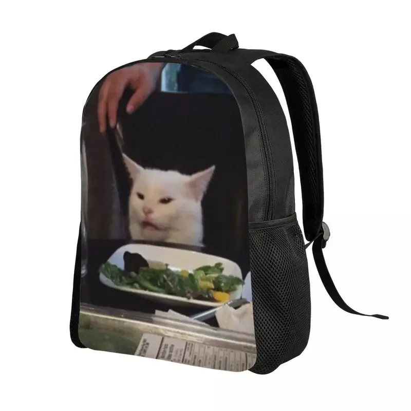 Custom 3D Printing Salad Cat Meme Backpack for Boys Girls College School Travel Bags Men Women Bookbag Fits 15 Inch Laptop