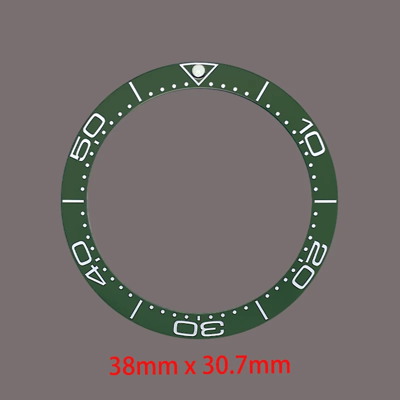 Anillo de inserción de bisel de cerámica inclinable de 38mm × 30,7mm para GMT SKX007 SRPD SUB caja de reloj calibre NH35 NH36 piezas de anillos de bisel