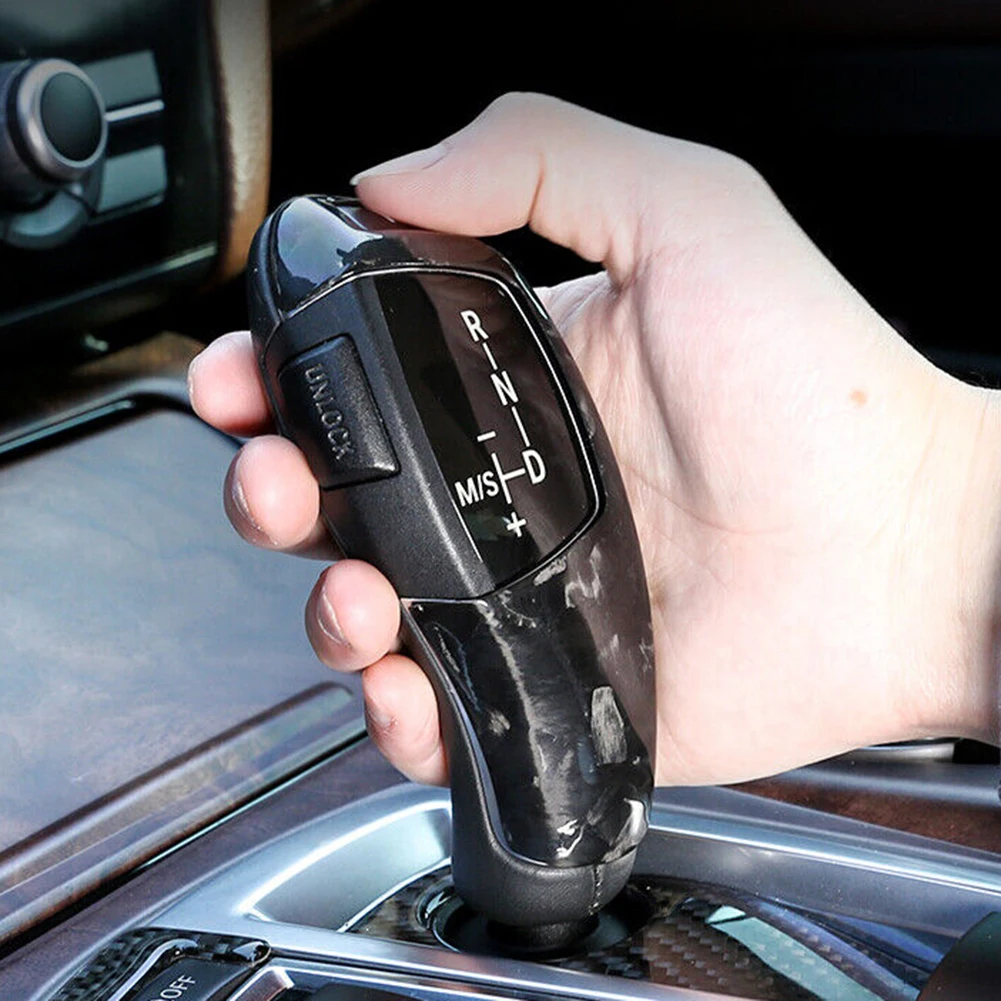 Brand New Shift Knob CoverTrim Very Light Weight Black Decorate Car Dirt-resistant Forged Carbon Fiber For BMW F20 F21