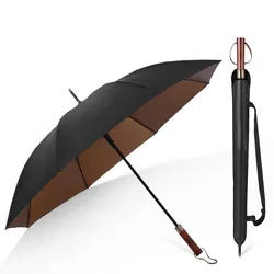 For Rolls-royce Mercedes-benz Black Vinyl Business Luxury Car Umbrella Same Style Solid Wood Long Handle Umbrella