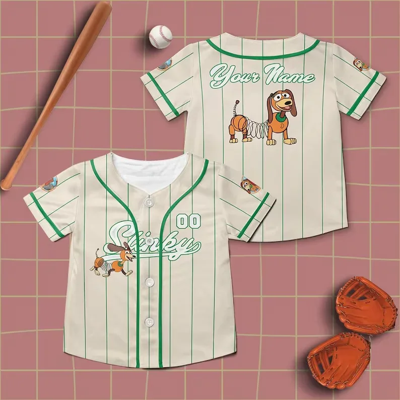 Potdemiel 2025 قصة لعبة مخصصة الطنانة الخفيفة البيسبول جيرسي شخصية وودي الأطفال الشباب جيرسي الكبار ديزني