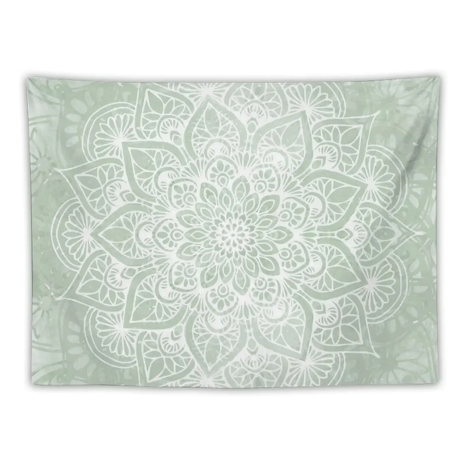 

Mandala, Yoga Love, Sage Green, Boho Art Tapestry Decoration Aesthetic Wallpaper Room Decor Cute Japanese Room Decor Tapestry