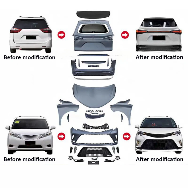 High Quality New Upgraded Body Kit Compatible with Sienna 2011-2022 Complete Exterior Facelift Auto Parts