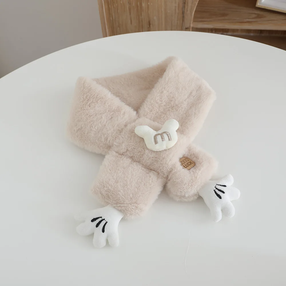 Leuke Minnie Mouse pluche sjaal Winter warm Cartoon Anime sjaal verdikte sjaal gevuld zacht voor kinderen verjaardagscadeau