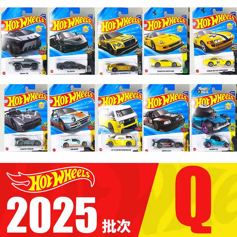 سلسلة Hot Wheels Mainline سيارة أساسية في جميع أنحاء العالم 1/64 2025 Wave Q Case FERRARI F40 COMPETIZIONE HONDA MOTOCOMPO AUDI 90 ألعاب سيارات #1