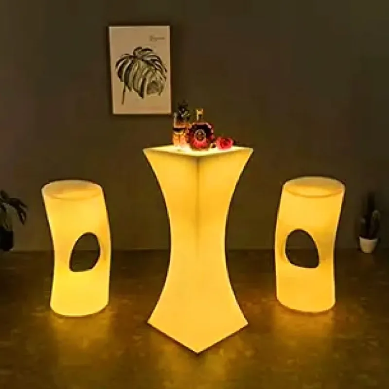 New 16 color change led light bar table and chair party rechargeable furniture