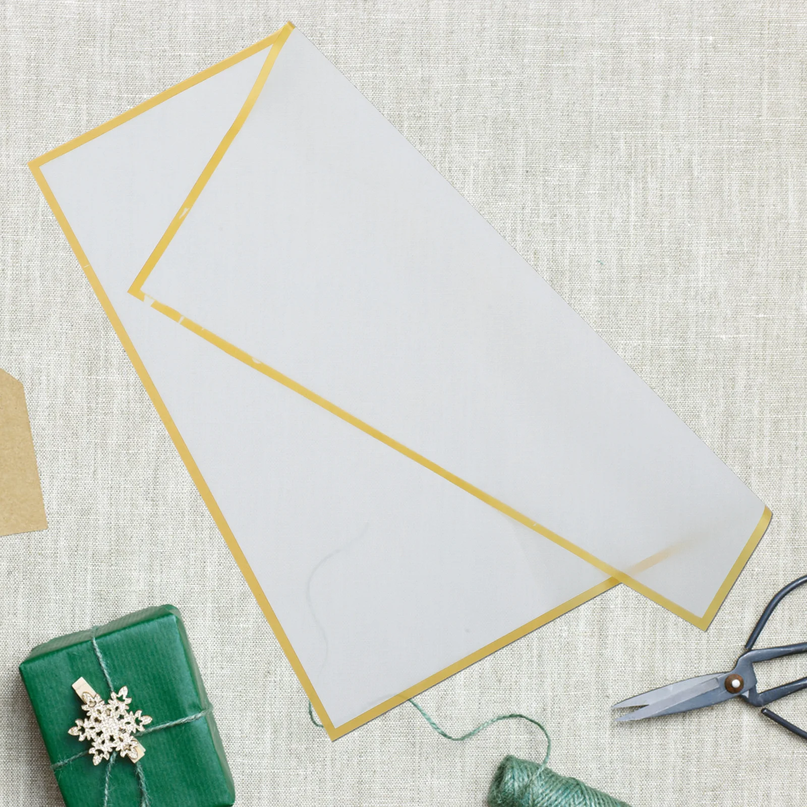 20 قطعة من ورق تغليف باقة الزهور المقاوم للماء بحافة ذهبية لحفلات الزفاف وعيد الحب وتغليف باقة الزهور