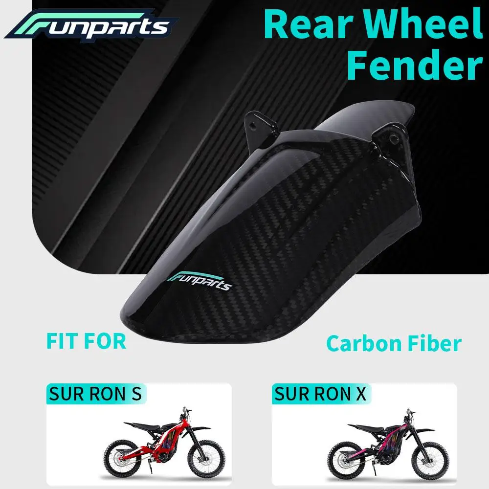 

Funparts Carbon Fiber Motorcycle Rear Wheel Fender Mudguards For Surron Sur-Ron Sur Ron Lightbee Light Bee X S L1E