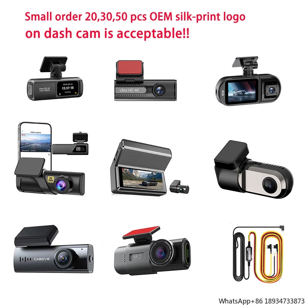 Car Driving Vehicle Dash Camera Night Version GPS 4K+1080P Black Box Dvr Mini Wireless Dual Lens Parking Mode Wifi Dash Cam