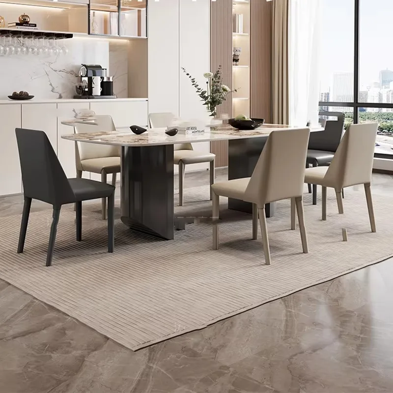 Unique Designer Dining Table White Design Modern Commercial Luxury Restaurant Tables Space Saving Mesas De Comedor Furniture