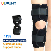 1Pcs Adjustable Hinged Knee Brace Breathable Patella Wrap with Side Stabilizers  Strap for Tendonitis Decompression Knee Support