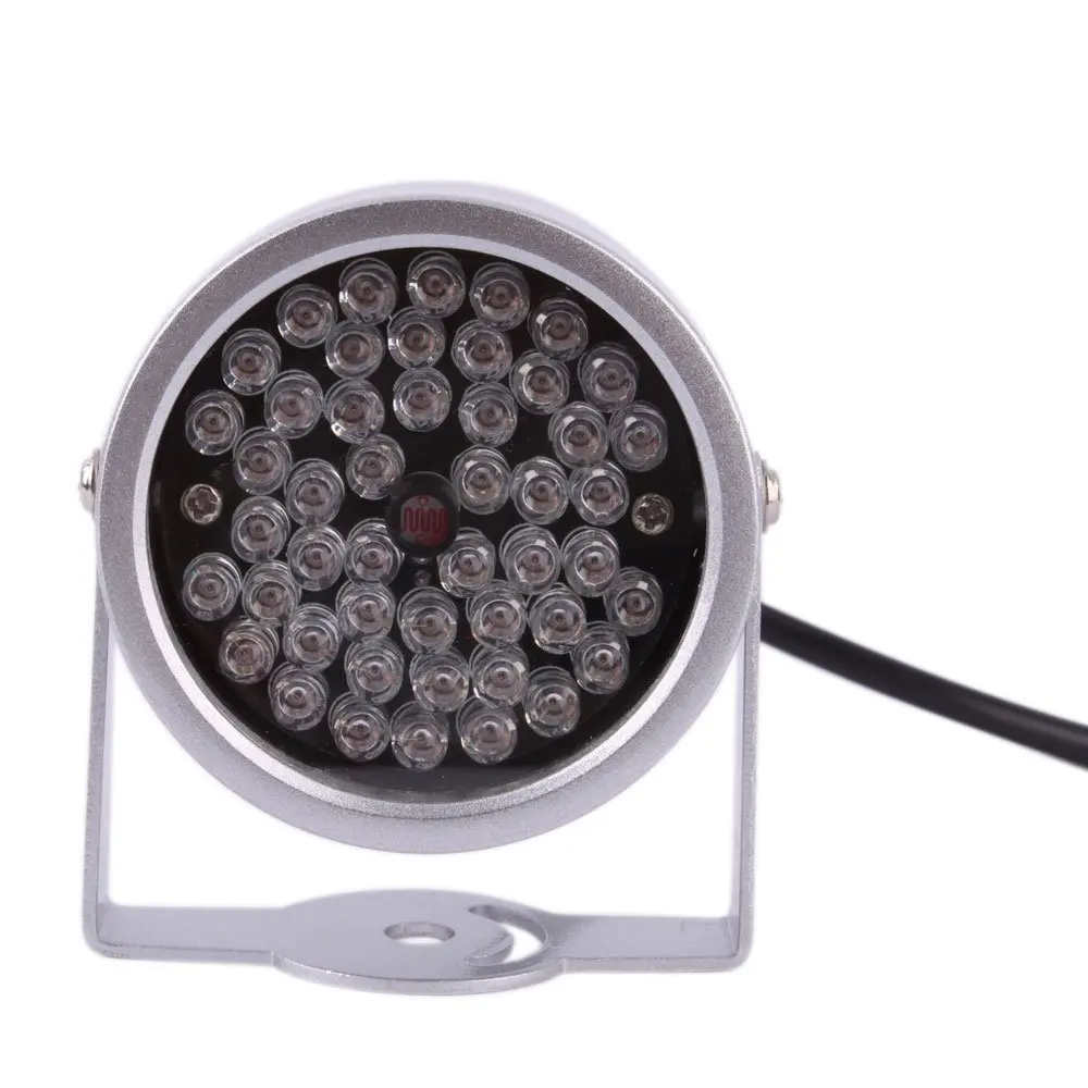 Niewidoczny oświetlacz o długości fali 850 48 diod LED noktowizor na podczerwień kamera bezpieczeństwa CCTV wypełniająca lekka metalowa obudowa ze śrubą