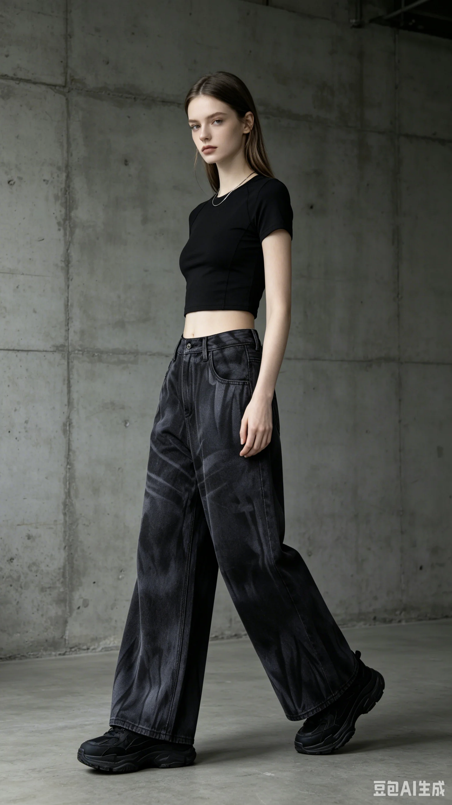 

AL88059 BLCG High Waist Super Quality Loose Fitting Denim Pants Heavy Thick Unisex Fashion Art Stylish Hand Painting Jeans