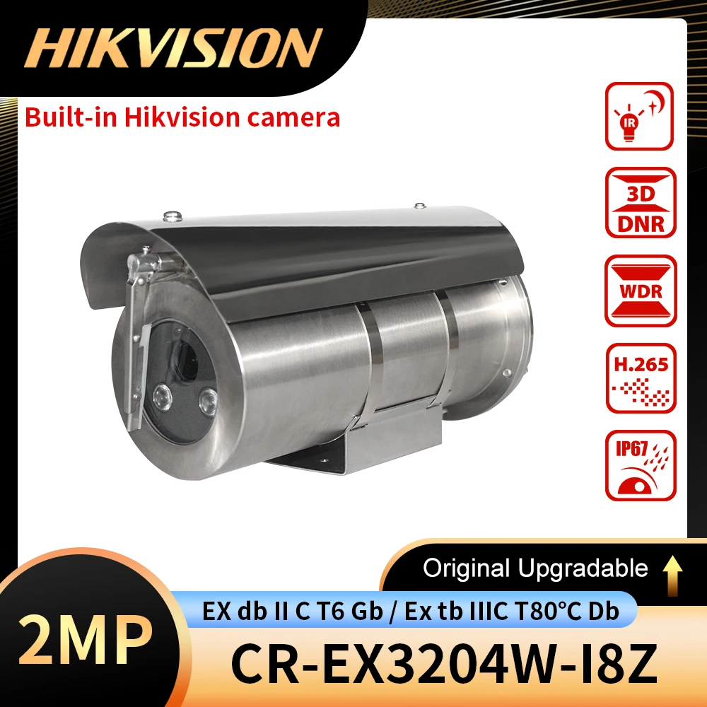 

Explosion-Proof Camera 2MP/4MP built-in hikvision camera 304 Stainless Steel Support PoE Hik-Connect app IR 50m