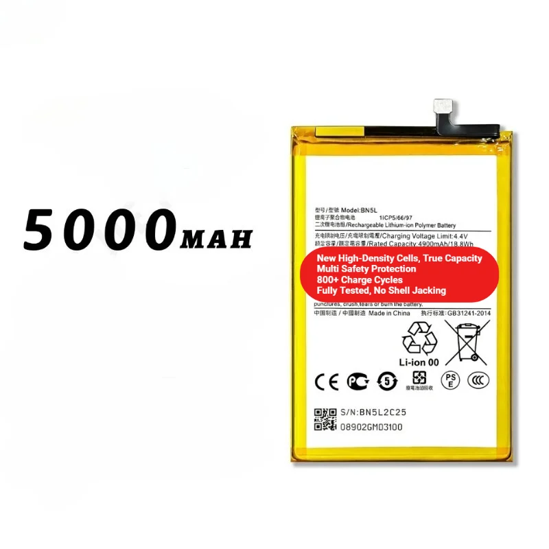 BM5L for Xiaomi Redmi K60 Pro/22127RK46C Phone Battery 0 Cycle High Capacity Battery Replacement Bateria Grade A Cell with Tools