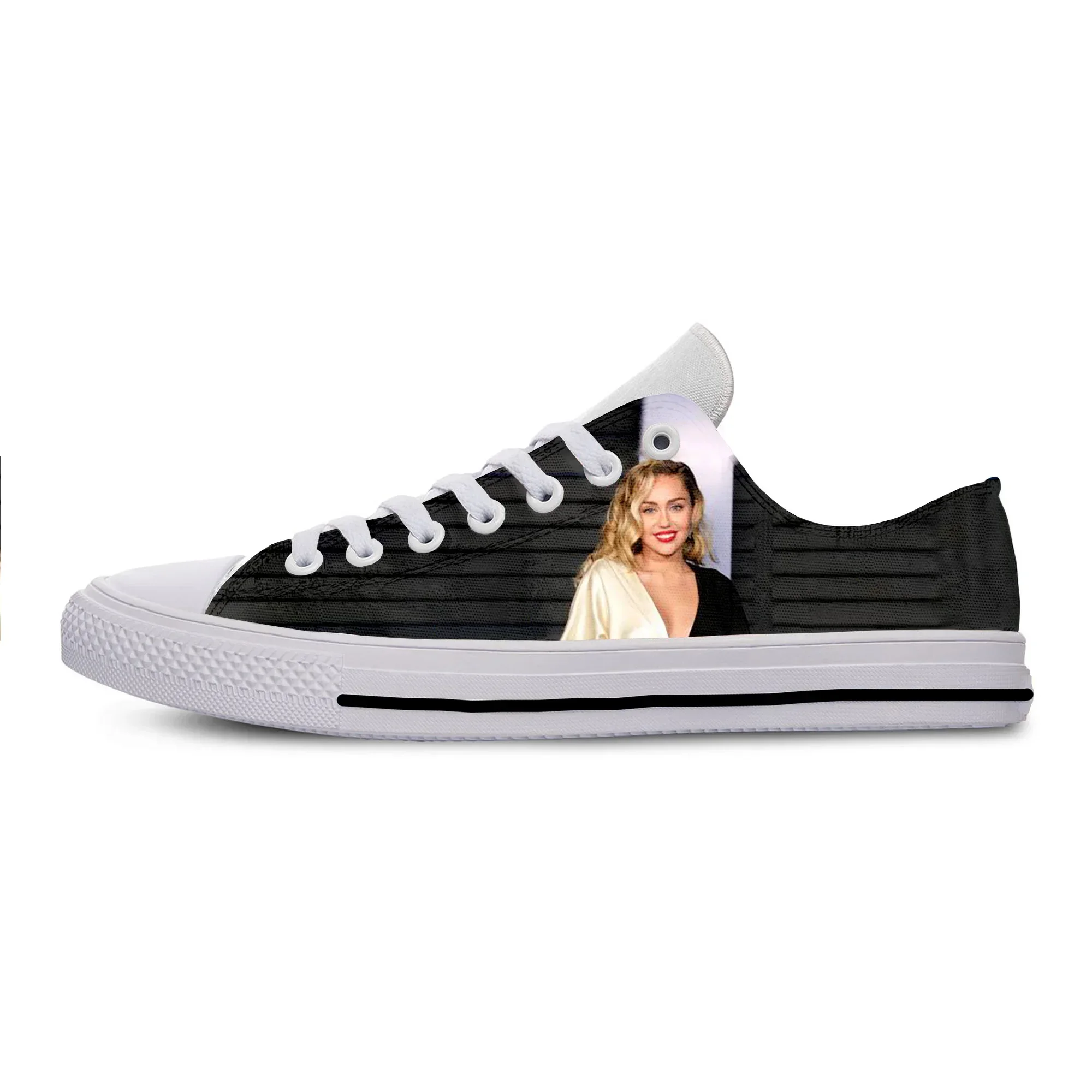 

Hot Cool Fashion Funny New Summer High Quality Sneakers Handiness Casual Shoes Men Women Miley Cyrus Low Top Latest Board Shoes