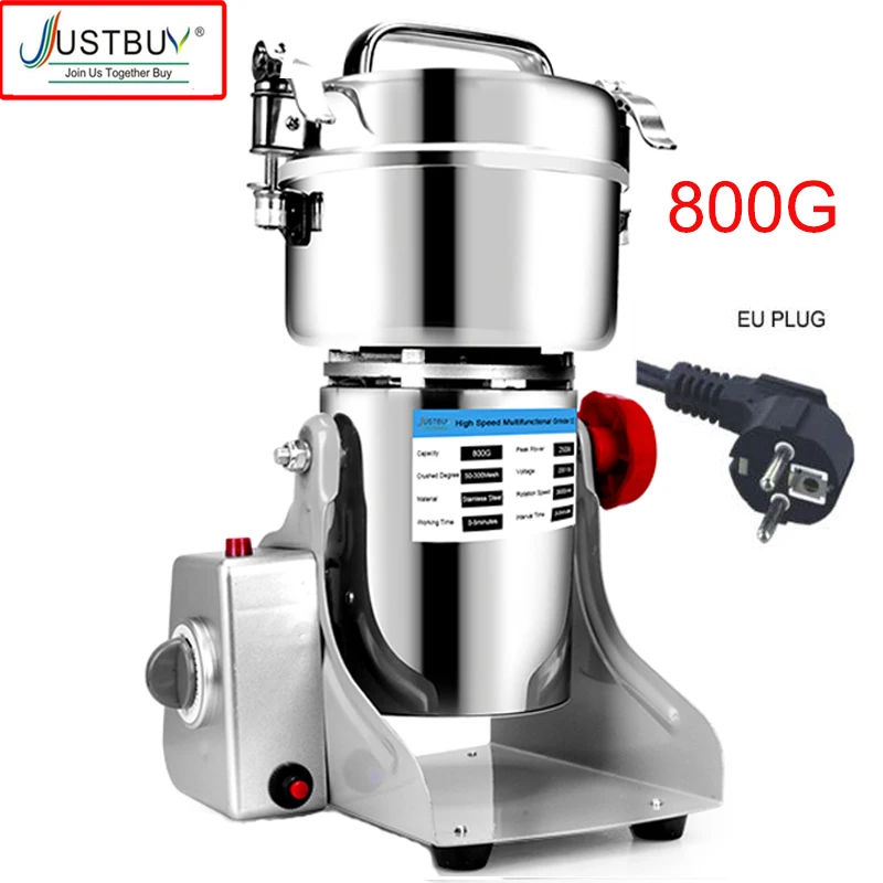 Onderdelen Gratis Grote Capaciteit 800G 3000W Kruidenmolen Koffiezetapparaat Graan Kruiden Molen Geneeskunde Tarwe Mixer Droog voedsel Grinder