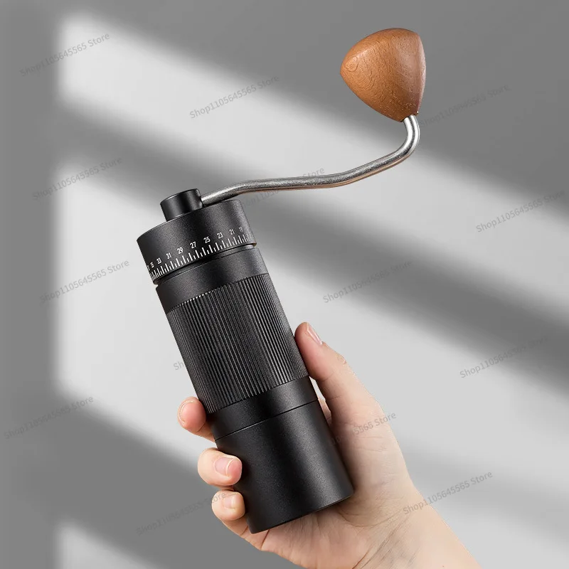For Coffee Bean Manual Grinder with External Adjustment of Thickness, Stainless Steel Core, Outdoor Hand Cranked Coffee Grinder