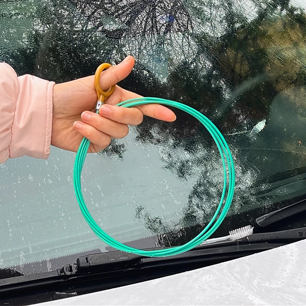 Drain Hole Cleaning Brush Flexible Car Drain Dredge Sunroof Cleaning Scrub Brush Tool Accessories Skylight Drain Pipe Brush