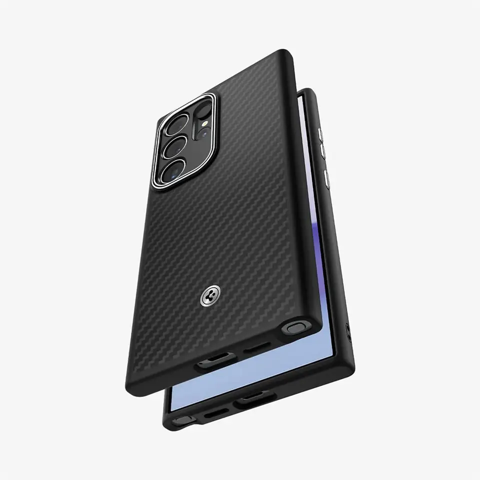 Spigen Carbon Fiber Magnetic Case For Samsung Galaxy S25 Ultra S24 S23 Ultra For Magsafe Wireless Charge Shockproof Matte Cover - 4