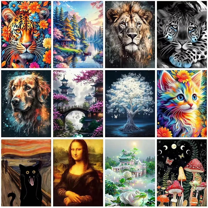 DIY Oil Painting By Number Scenery Paint By Number Oil Handpainted Acrylic Unique Gift Wall Art Home Decor