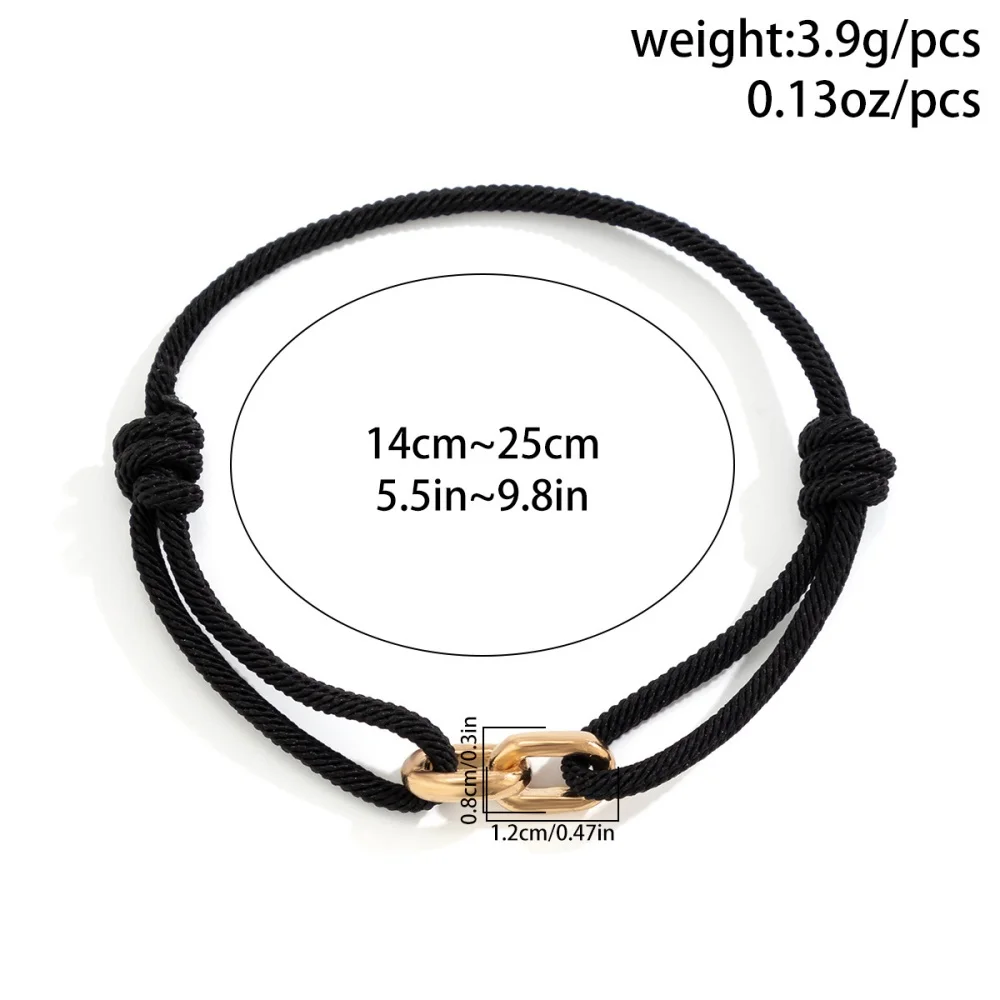 Hip-Hop Schwarzes Milanaise-Seil-Armband Retro Herren Kreuzverschluss-Armband Schmuck Mode Einfaches Damen-Armband Accessoires – Detail 1