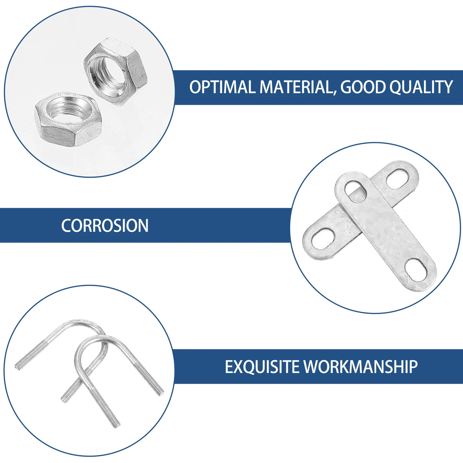 

U Shaped Pipe Clip Stainless Steel Tube Clamp Greenhouse Accessories Metal Bolt Fastening Product For Wood Pipes
