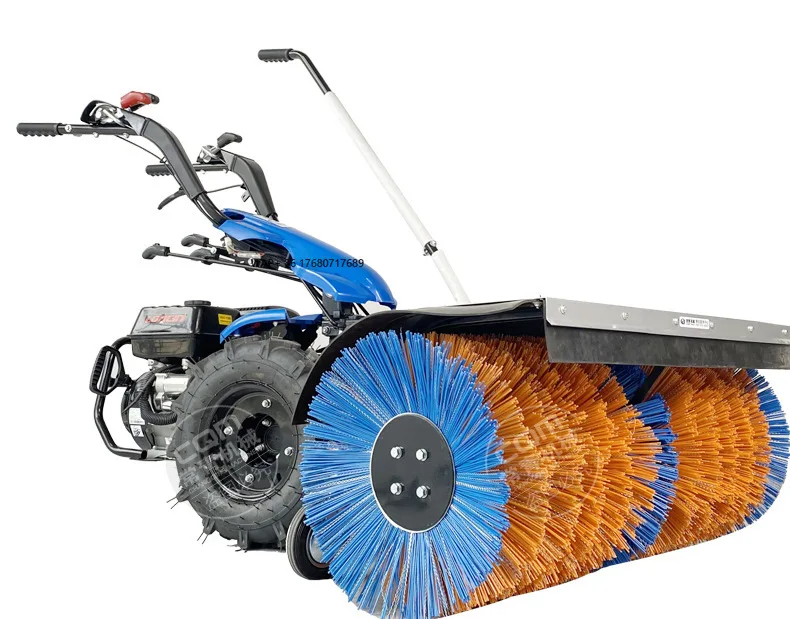 Hand Start Electric Start Snow Sweeper Snowplow Thrower Machine Road Snow Sweeper Snow Blower Roller Brush Sweeper