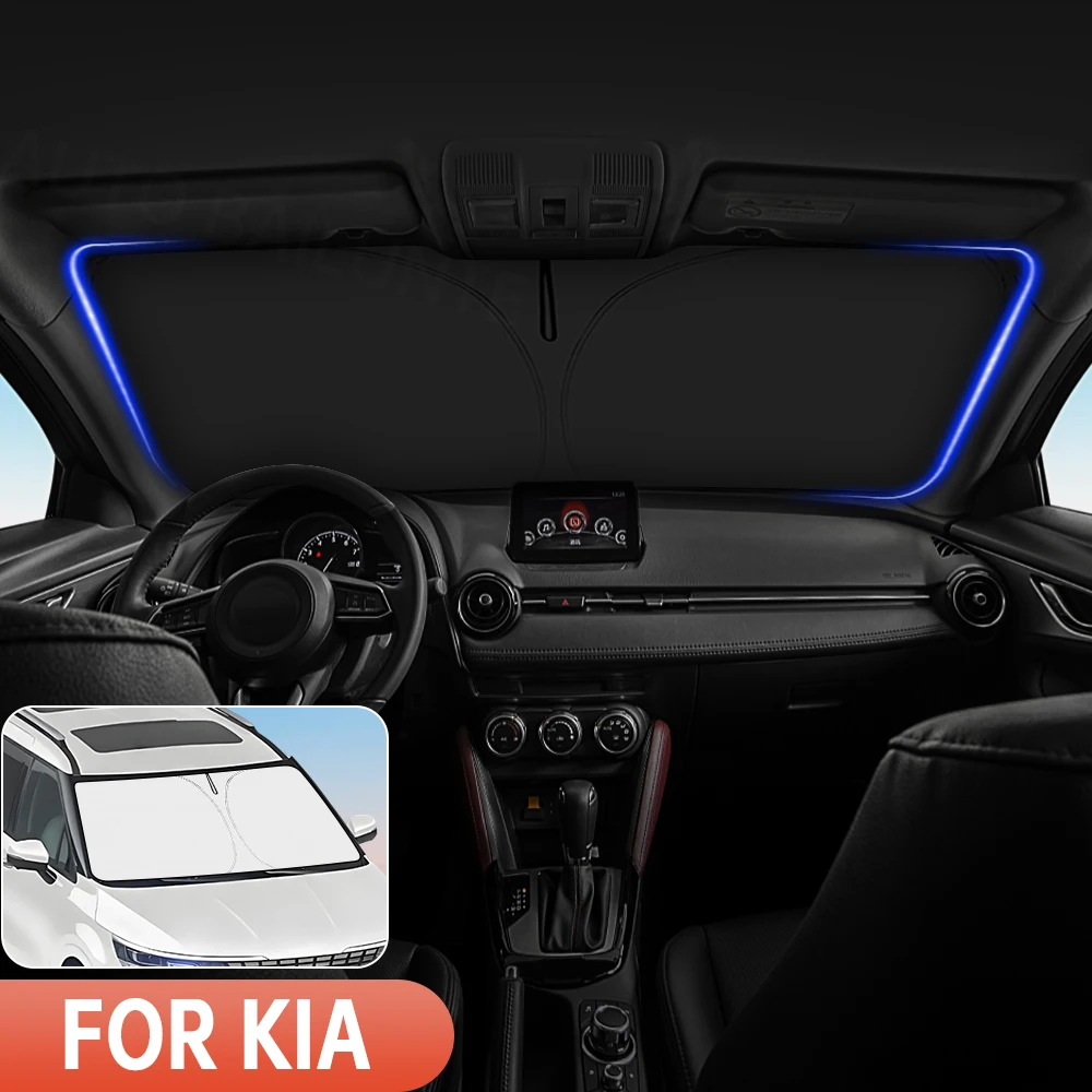 

For Kia Carnival 2022 2023 2024 2025 Car Windshield Sunshade Cover Front Window Sun Shade Visor Auto Interior UV Protection
