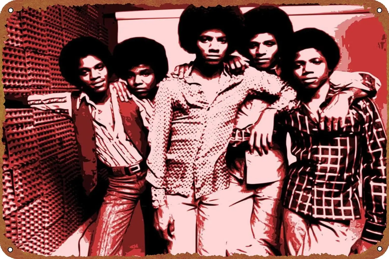 Legendary Soul  Rb Peeps The Jackson 5 Metal Tin Sign Poster Vintage Art Wall Decor 12 x 8 inch