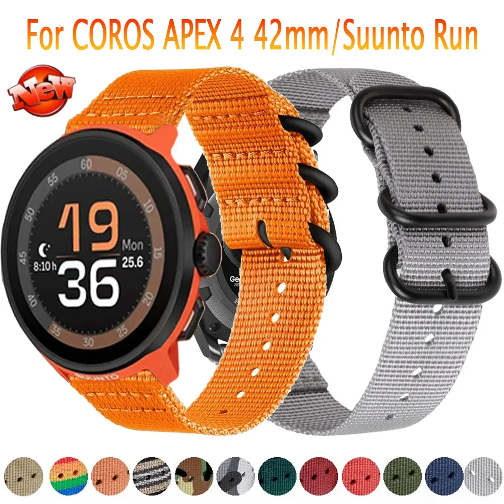 22mm Nylon Strap For Suunto Vertical 2-1/Race 2-S/Run/Ocean Bracelet band For COROS APEX 4 42mm PACE 4-Pro CMF Watch 3-2-1 Pro