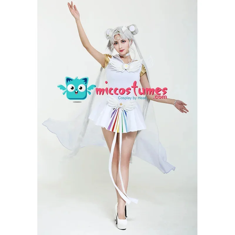 

Women's Anime Cosplay Costume Dress with Cloak Headdress and Neckwear