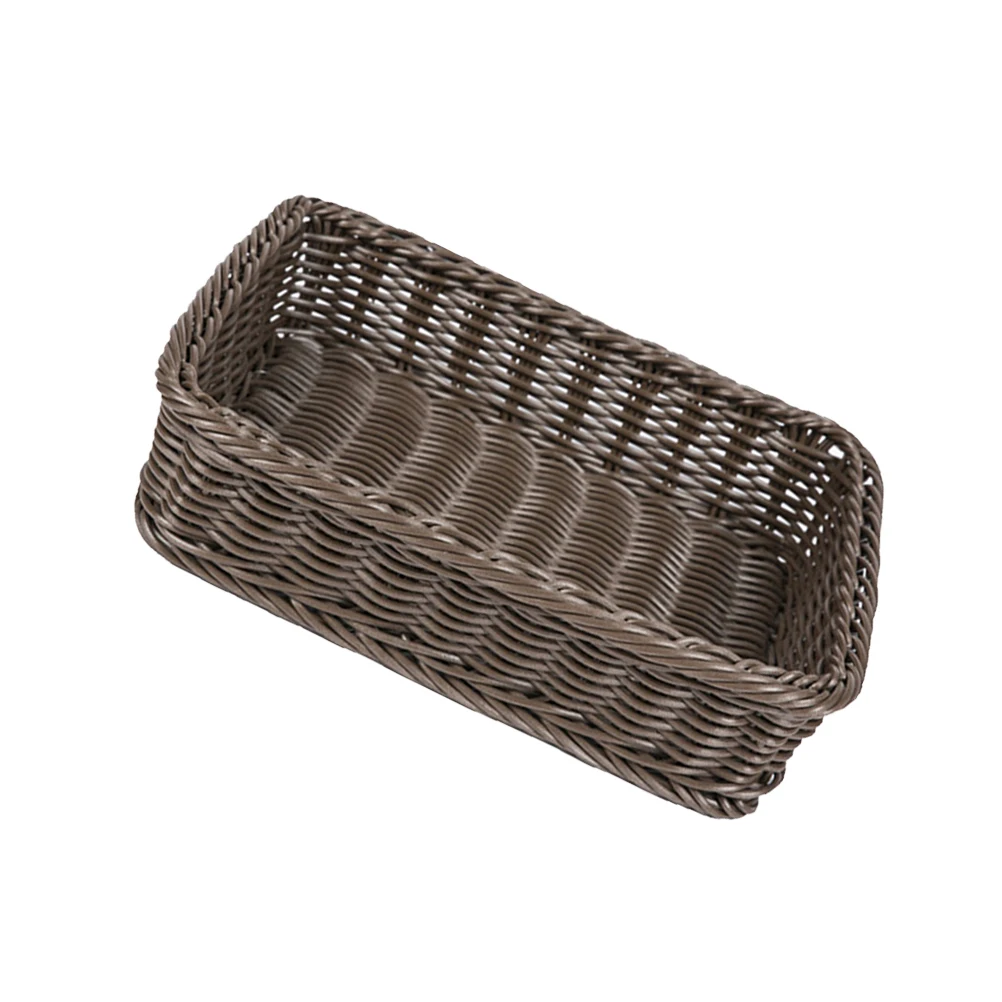 

Rattan Bread Basket Storage Kitchen Vine Snack Crate Reusable Food Fruit Woven Simulation Handicraft Simple Storaging Tableware