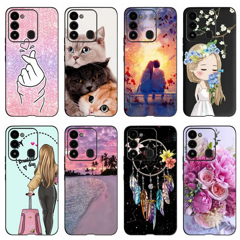 For Tecno Spark Go 2022 Case KG5 Cute Painted Cover Soft Silicone Silm Fundas Phone Case For Tecno Spark Go 2022 Spark 8C Bumper