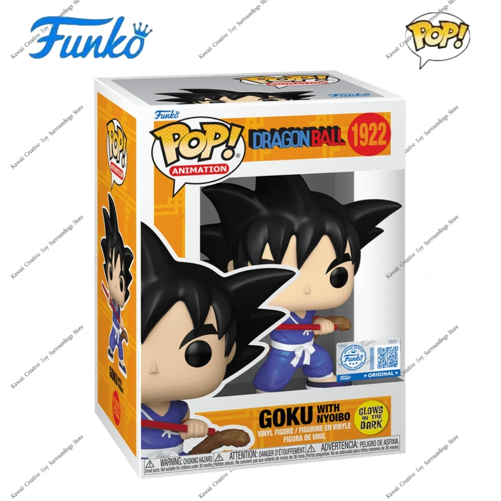

Dragon Ball Goku with Nyoibo (Glow) 1922 Figures Funko Pop 4.7 in Vinyl Figure Collectible Limited Edition Model Toy Gift