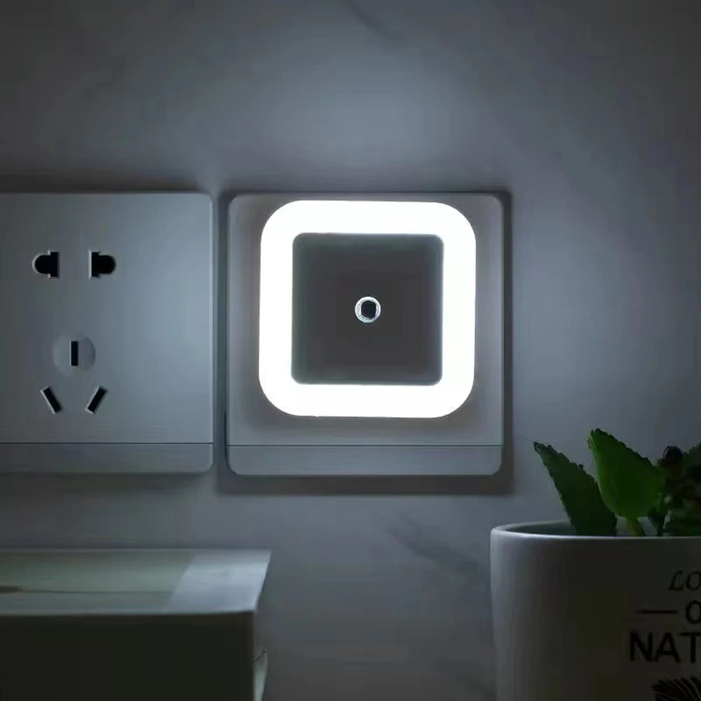 

US Plug LED Night Light ​​Energy Saving​​ ​​Soft Lighting​​ ​​Plug Lamp​​ In Wall ​​Light Sensor Control​​ Light Sensor Lamp​​