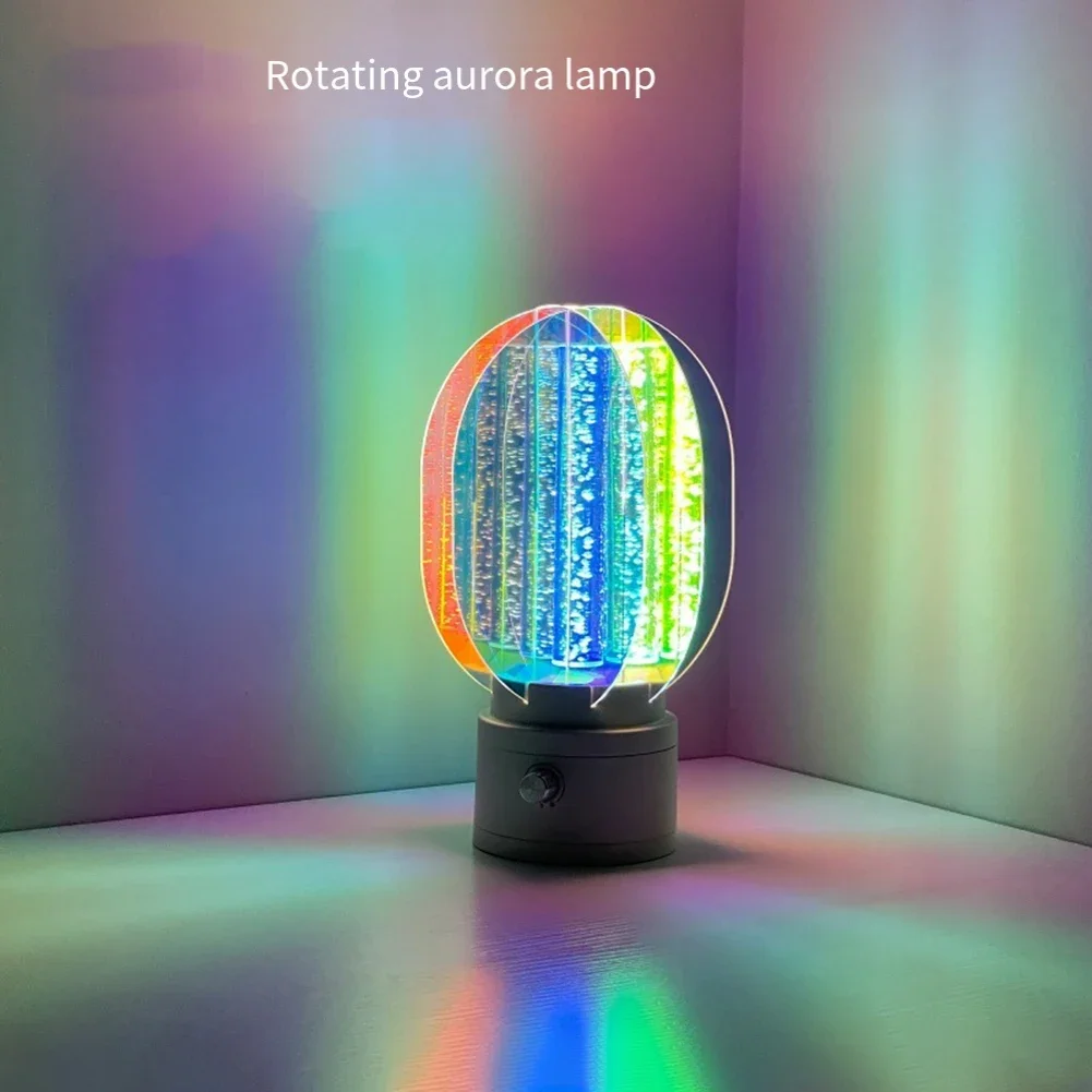 3D Rotating For Aurora Night Light For Romantic Rechargeable Night Light For Home Theater Bedroom Dimmable Soft Glow