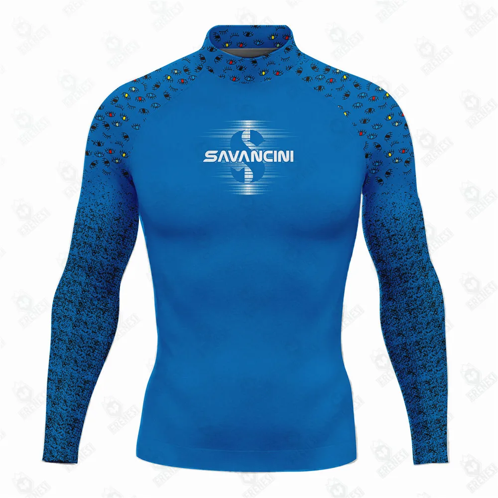 Rashguard Regelmatig Surf Shirts Heren Lange Mouw Zonnescherm Surf Sweatshirt Uv Bescherming Savancini Badkleding