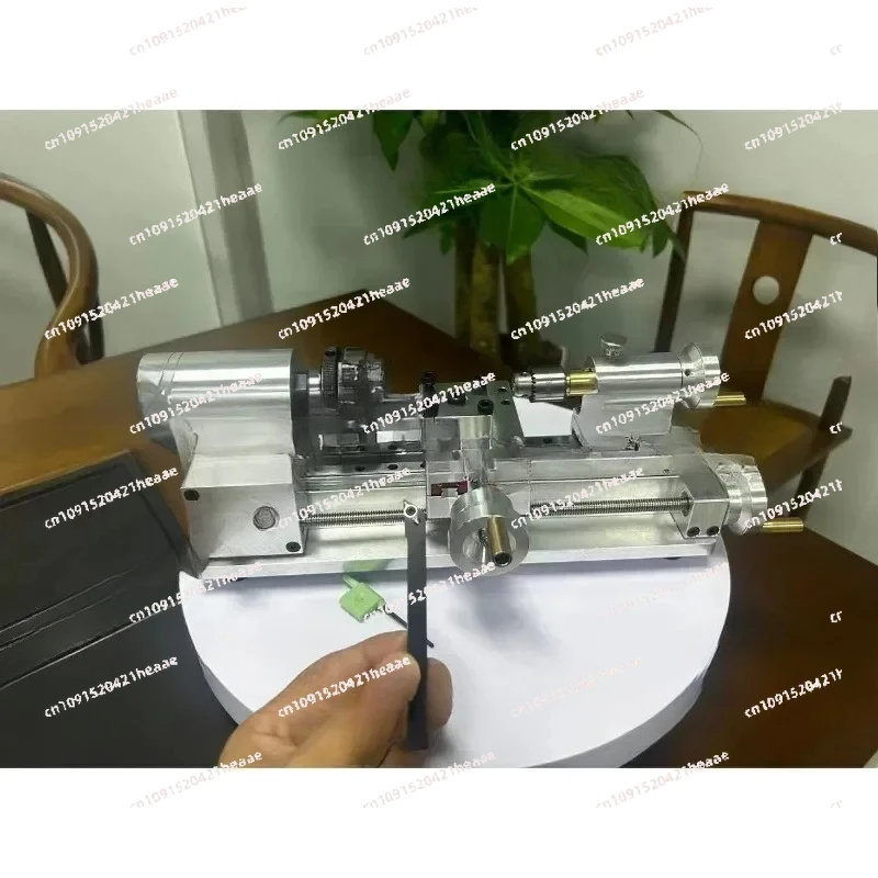 Suitable for Multifunctional Household Woodworking Homemade Small Lathe Portable Desktop Micro-Lathe 110V-220V 100-2500r/min