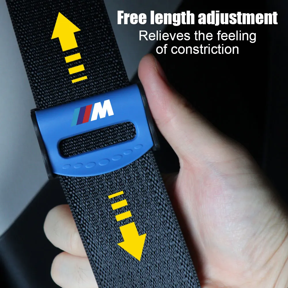 For BMW M Performance E46 E53 E60 E71 E87 E90 Car Safety Seat Belt Buckle Clip Seatbelt Stopper Adjuster Clip Auto Strap Clips