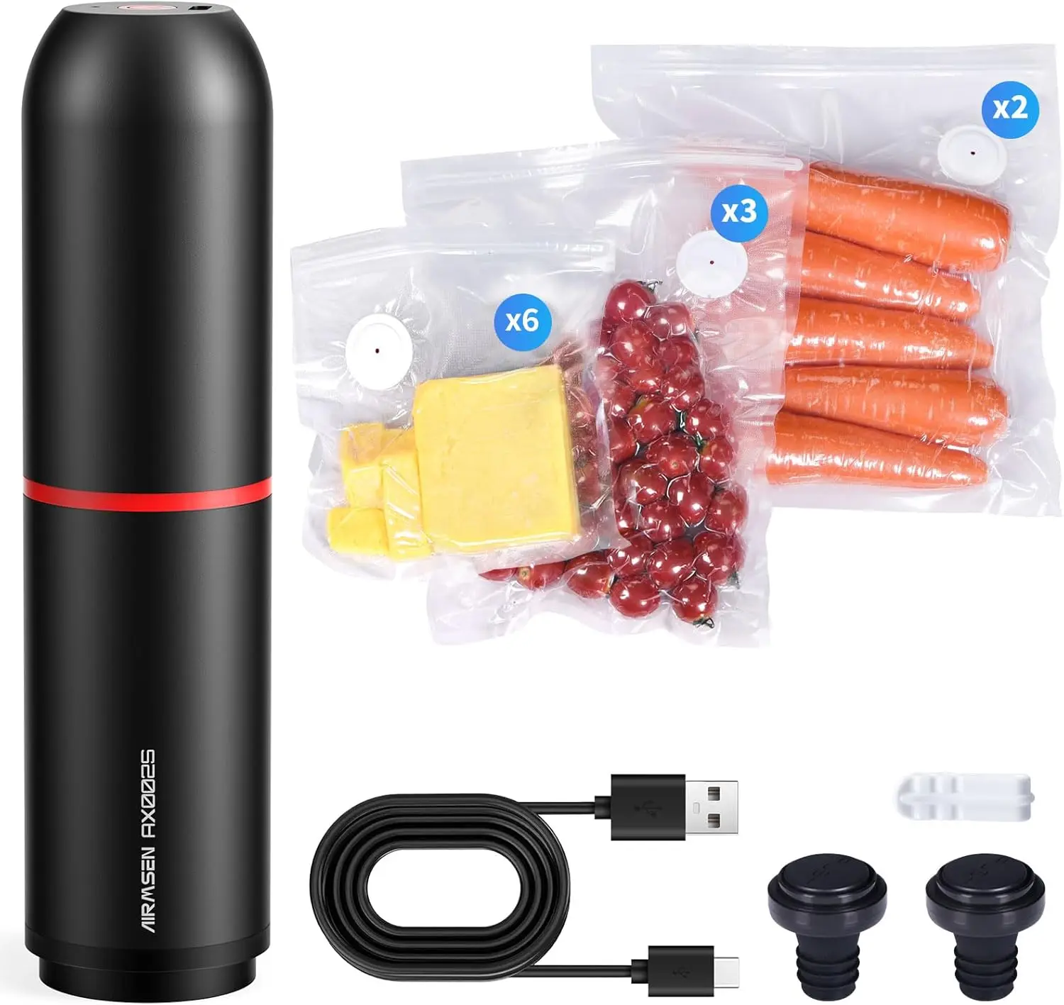 

Handheld Vacuum Sealer for Food Preservation and Storage - AX002S