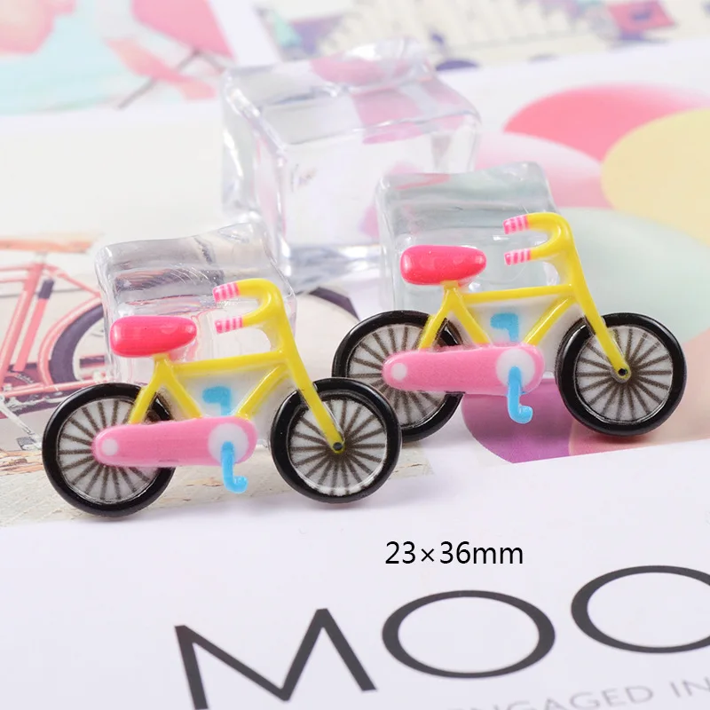 10pcs Kawaii Cars Boats Bikes Flatback Doll House Decoration Scrapbook Charms for Jewelry Cabochon Decor Resin Parts