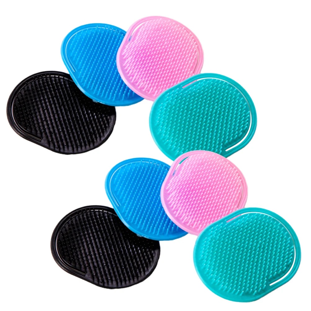 

12pcs Hair Washing Comb Dark Blue Pink Green Black Portable Plastic Scalp Massage Brush For Home Salon Use Durable Non-Toxic