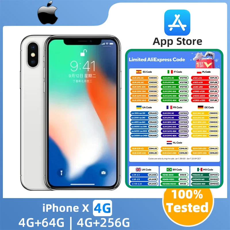 Apple iphone X ios 5.8 inch 256GB ROM All Colours in Good Condition Original used phone