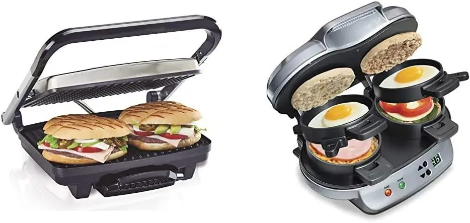 

Panini Press, Sandwich Maker & Electric Indoor Grill (25410) and Dual Breakfast Sandwich Maker (25490A)